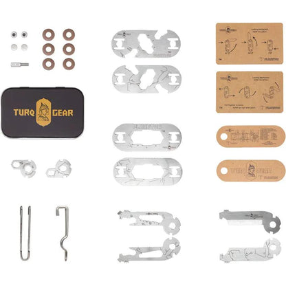 Turq Gear Plankton Multi-Tool - 3.5 Inch Stainless Steel Compact All-In-One Tool With Wire Cutter And More by Turq Gear