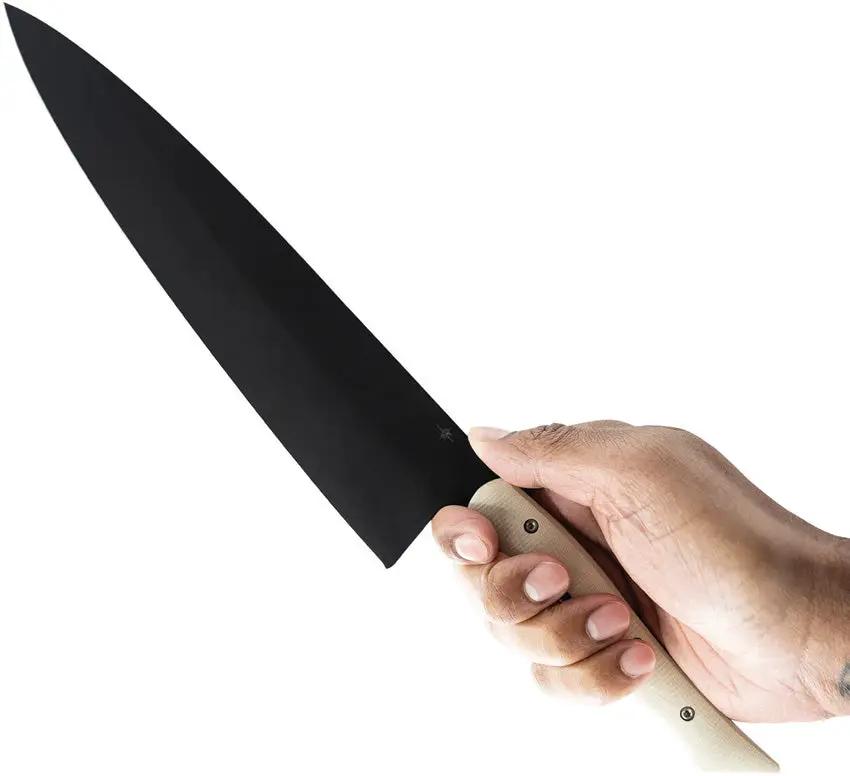 Toor Myers Chef Knife Ivory - 9.5 Inch Black CPM MagnaCut Blade Ivory G10 Full Tang by Toor
