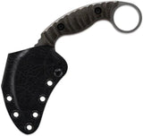 Toor Karsumba R Burlap Knife - CPM-154 Stonewashed Curved Blade Brown Burlap Micarta Handle Full Tang WHL Exclusive by Toor