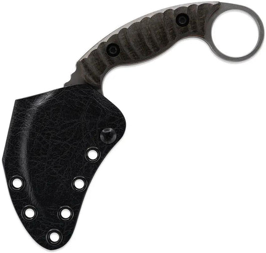 Toor Karsumba R Burlap Knife - CPM-154 Stonewashed Curved Blade Brown Burlap Micarta Handle Full Tang WHL Exclusive by Toor