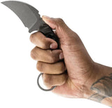 Toor Karsumba R Burlap Knife - CPM-154 Stonewashed Curved Blade Brown Burlap Micarta Handle Full Tang WHL Exclusive by Toor