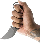 Toor Karsumba R Burlap Knife - CPM-154 Stonewashed Curved Blade Brown Burlap Micarta Handle Full Tang WHL Exclusive by Toor