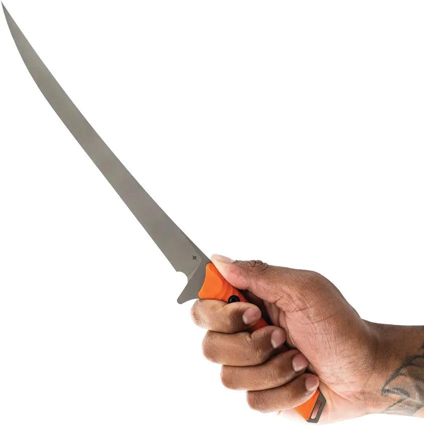 Toor Avalon Fillet Knife - Blaze Orange G10 Handle, 9 Inch CPM-154 Blade, Full Tang by Toor