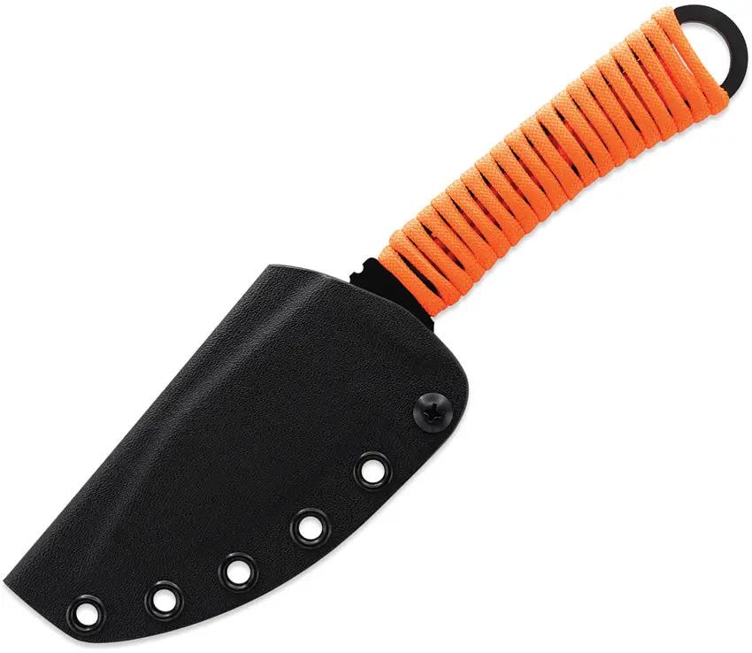 Toor Merlin Gut Hook Blaze - CPM154 Steel Gut Hook Blade With Blaze Orange Cord Wrapped Handle by Toor
