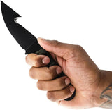 Toor Merlin Gut Hook Woodland Karsumba S Grey - CPM-154 Stainless Gut Hook Blade, Full Tang, Finger Ring by Toor