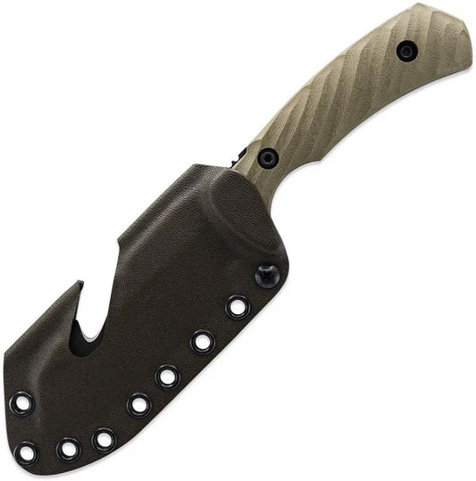 Toor Egress 2.0 Guthook Spitfire Green - CPM Cru-Wear Steel Guthook Blade With Green G10 Full Tang by Toor