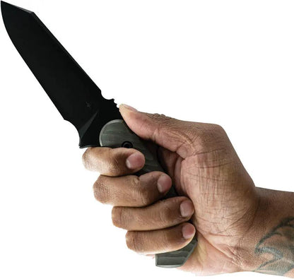 Toor Zenith Apocalypse Fixed Blade Knife - 9 Inch Overall CPM CruWear Steel Blade With Black Oxide Finish by Toor