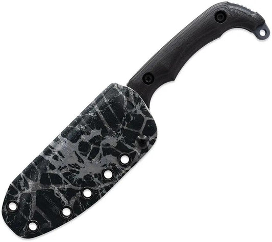 Toor Apnea Abyss Fixed Blade Knife - CPM Cru Wear Steel Blade With Gray Gun Kote Finish And SureTouch Handle by Toor