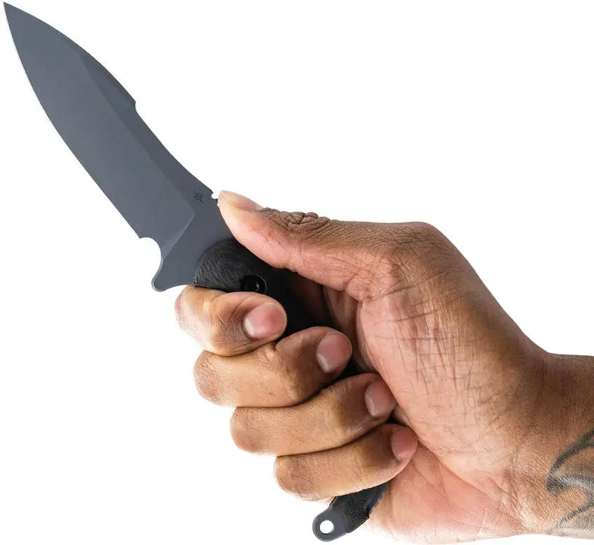 Toor Apnea Abyss Fixed Blade Knife - CPM Cru Wear Steel Blade With Gray Gun Kote Finish And SureTouch Handle by Toor