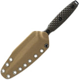 Toor Allied Specter - Fixed Blade CPM M4 Double Edge Dagger Blade, Gun-Kote Black Finish, Green Linen Micarta Handle by Toor