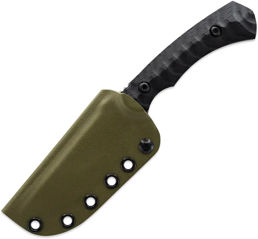 Toor Brauler Fixed Blade Bomber Black - Cru-Wear Steel Blade With Full Tang And G10 Handle by Toor