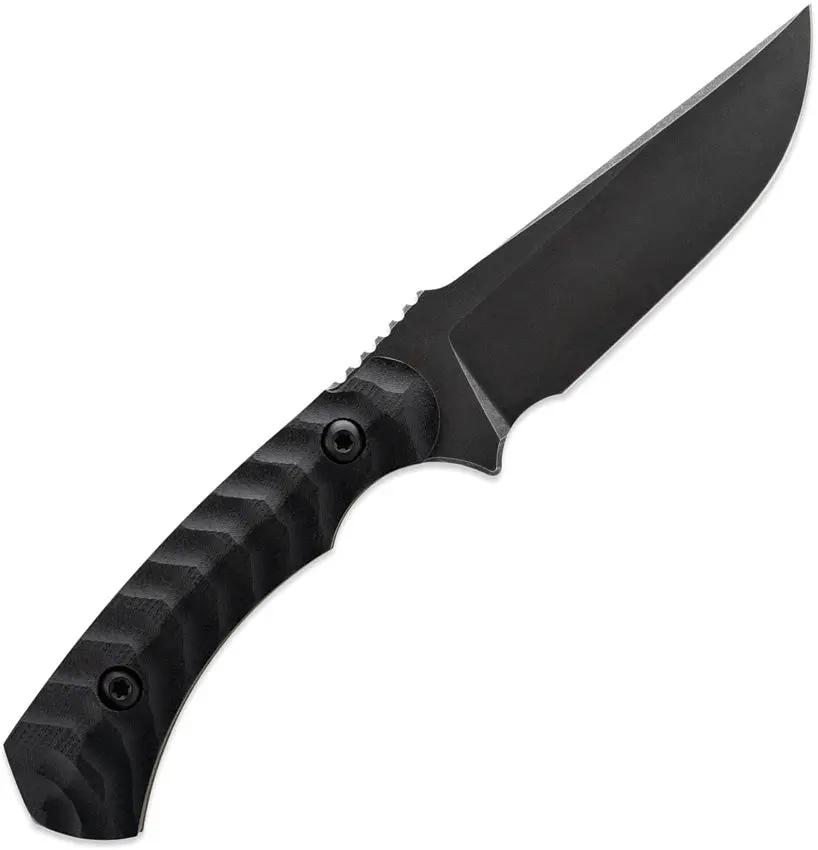 Toor Brauler Fixed Blade Bomber Black - Cru-Wear Steel Blade With Full Tang And G10 Handle by Toor