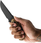 Toor Brauler Omaha Fixed Blade Knife - CPM Cru-Wear 8 Inch Blade Tan G10 Handle Full Tang by Toor