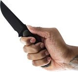 Toor Allied Brauler Fixed Blade Knife - CPM Cru-Wear Steel, Full Tang, Green Linen Micarta Handle, Cordura Sheath by Toor