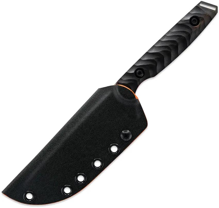Toor Field 2.0 Fixed Blade Moss Spanish - CPM 154 Black Gun Kote Blade With Ebony Wood Handle by Toor
