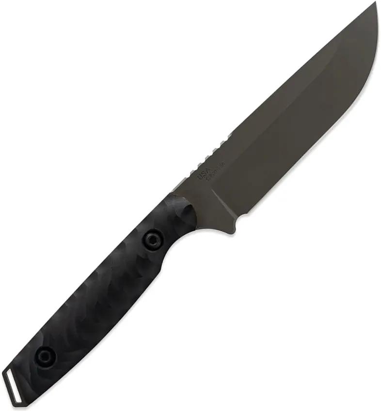 Toor Field 2.0 Fixed Blade Moss Spanish - CPM 154 Black Gun Kote Blade With Ebony Wood Handle by Toor