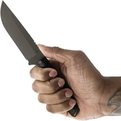 Toor Field 2.0 Fixed Blade Moss Spanish - CPM 154 Black Gun Kote Blade With Ebony Wood Handle by Toor
