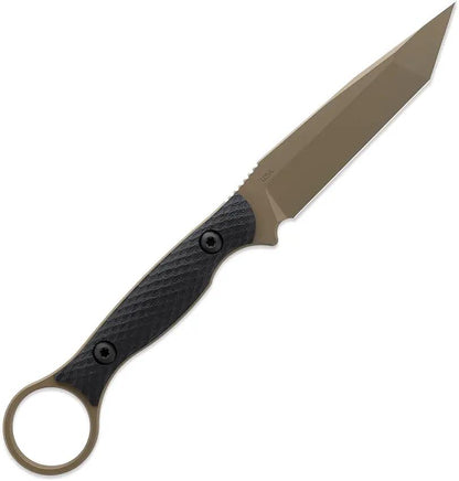 Toor Serpent T Fixed Blade FDE - CPM 3V Carbon Steel Tanto Blade Full Tang G10 Handle by Toor
