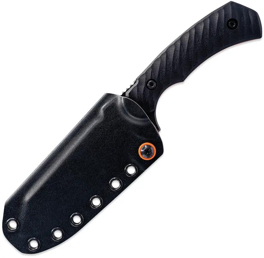 Toor Zenith Fixed Blade Havoc Black - 4 Inch Black CPM Cru-Wear Blade, Full Tang With G10 Handle by Toor