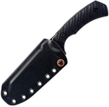 Toor Zenith Fixed Blade Havoc Black - 4 Inch Black CPM Cru-Wear Blade, Full Tang With G10 Handle by Toor
