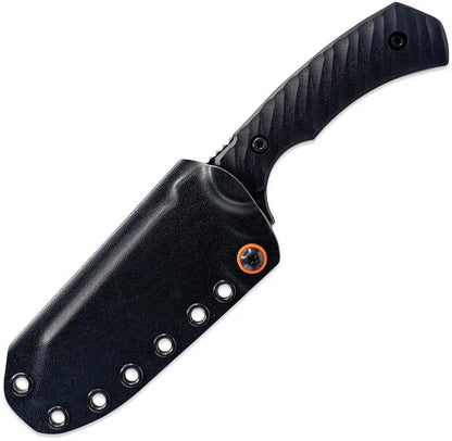 Toor Zenith Fixed Blade Havoc Black - 4 Inch Black CPM Cru-Wear Blade, Full Tang With G10 Handle by Toor