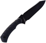 Toor Zenith Fixed Blade Havoc Black - 4 Inch Black CPM Cru-Wear Blade, Full Tang With G10 Handle by Toor