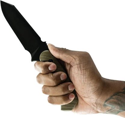 Toor Zenith Spitfire Fixed Blade - Green G10 Handle CPM CruWear Full Tang Knife Outdoor Ready by Toor