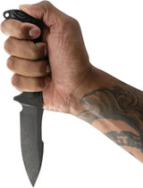 Toor Apnea Havoc Fixed Blade Knife - CPM Cru-Wear Steel, Black Oxide Finish, 8.38 Inch Overall by Toor