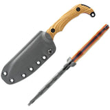 Toor Pin-Up Apnea Fixed Blade TR33865 - CPM Cru-Wear Harpoon Style Blade With Micarta Handle And Full Tang by Toor