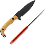 Toor Pin-Up Apnea Fixed Blade TR33865 - CPM Cru-Wear Harpoon Style Blade With Micarta Handle And Full Tang by Toor