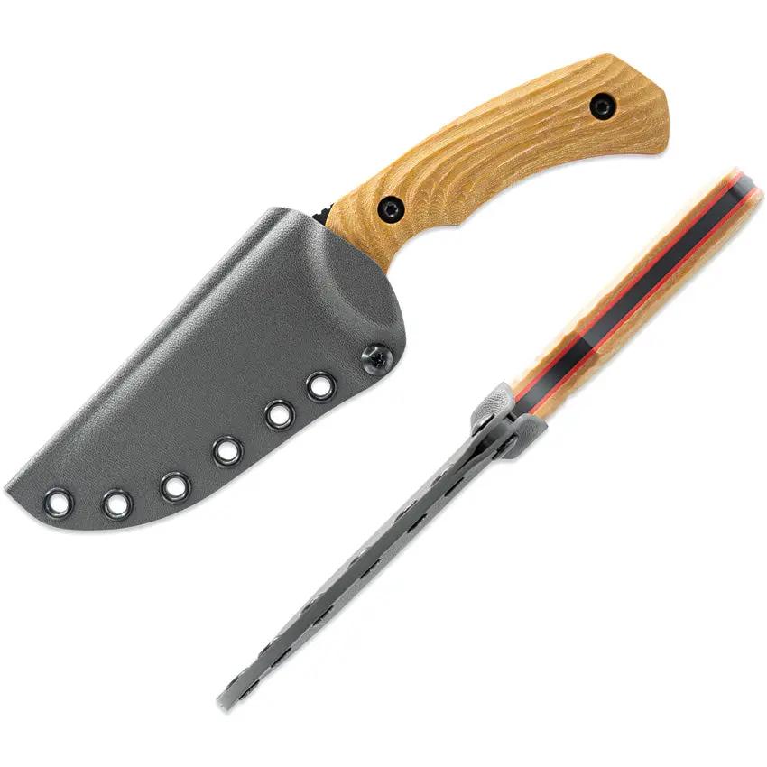 Toor Pin-Up Mullet Fixed Blade TR33866 - CPM M4 Steel with Breacher Ball and Micarta Handle by Toor