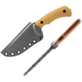 Toor Pin-Up Mullet Fixed Blade TR33866 - CPM M4 Steel with Breacher Ball and Micarta Handle by Toor