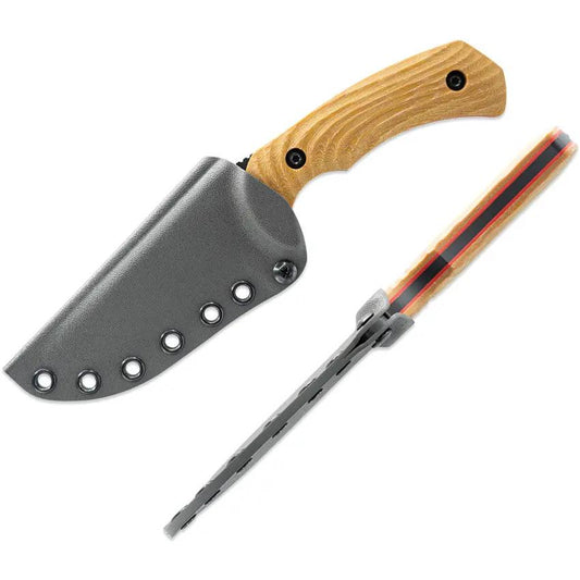 Toor Pin-Up Mullet Fixed Blade TR33866 - CPM M4 Steel with Breacher Ball and Micarta Handle by Toor