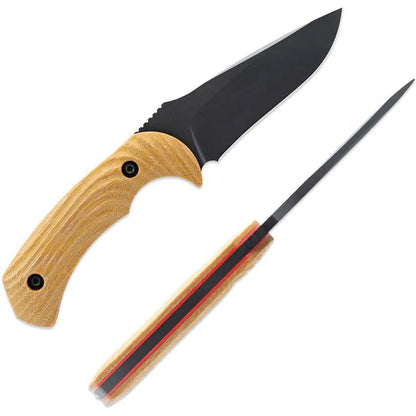 Toor Pin-Up Mullet Fixed Blade TR33866 - CPM M4 Steel with Breacher Ball and Micarta Handle by Toor