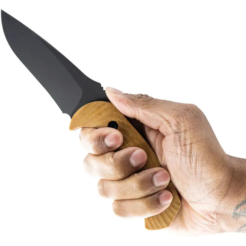 Toor Pin-Up Mullet Fixed Blade TR33866 - CPM M4 Steel with Breacher Ball and Micarta Handle by Toor