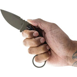 Toor Karsumba S Fixed Blade - CPM M4 Steel With Gun Kote Finish Ironwood Handle Full Tang Finger Ring Kydex Sheath by Toor