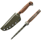 Toor Krypteia S 65 Collection - CPM-M4 Stainless Blade With Green Gun-Kote Finish And Sculpted Ironwood Handle by Toor