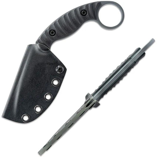 Toor Karsumba S Fixed Blade Knife - CPM M4 Steel, Phantom Gray Finish, Black G10 Handle by Toor