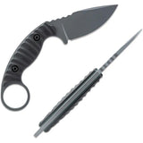 Toor Karsumba S Fixed Blade Knife - CPM M4 Steel, Phantom Gray Finish, Black G10 Handle by Toor