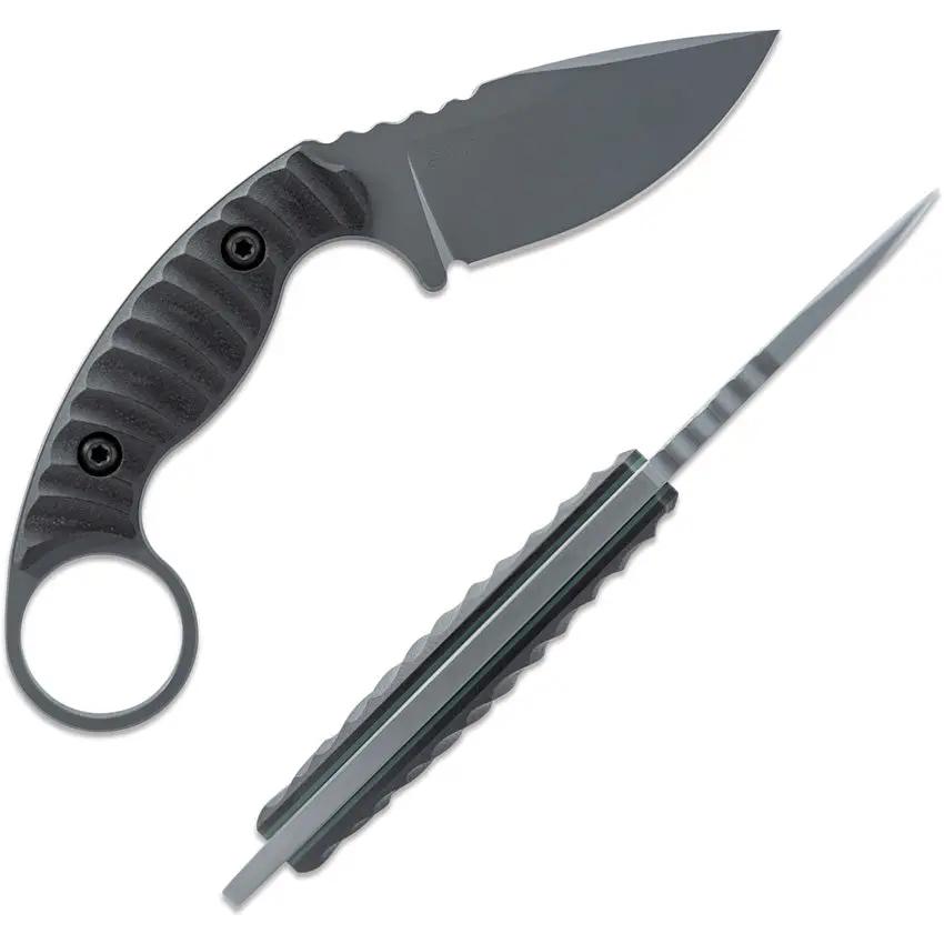 Toor Karsumba S Fixed Blade Knife - CPM M4 Steel, Phantom Gray Finish, Black G10 Handle by Toor