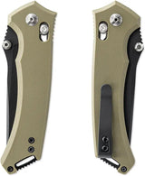 Toor Draper Crossbar Lock Folding Knife CPM MagnaCut Blade OD Green G10 Handle Pocket Clip by Toor