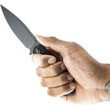 Toor Ravyth S Fixed Blade - Gun-Kote CPM-M4 Stainless Blade, Phantom Gray, Black G10 Handle, Full Tang by Toor