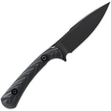Toor Ravyth S Fixed Blade - Black Gun-Kote CPM-M4 Steel With G10 Handle And Full Tang by Toor