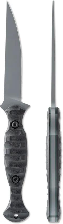 Toor Regal Fixed Blade Knife - Phantom Gray CPM-M4 Stainless Steel With Gun-Kote Finish And G10 Handle by Toor