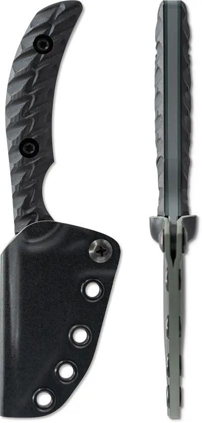Toor Shifter T Fixed Blade - CPM-M4 Stainless Tanto With Gun-Kote Finish Phantom Gray Blade G10 Handle by Toor