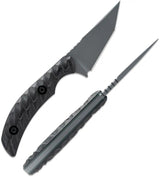 Toor Shifter T Fixed Blade - CPM-M4 Stainless Tanto With Gun-Kote Finish Phantom Gray Blade G10 Handle by Toor