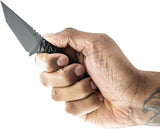 Toor Shifter T Fixed Blade - CPM-M4 Stainless Tanto With Gun-Kote Finish Phantom Gray Blade G10 Handle by Toor