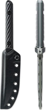 Toor Vespen Fixed Blade Phantom - CPM-M4 Stainless Gun-Kote Blade, Full Tang, Black G10 Handle, Kydex Belt Sheath by Toor