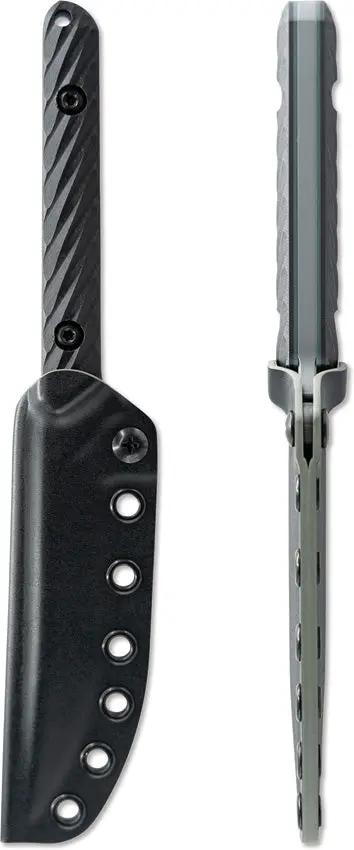 Toor Vespen Fixed Blade Phantom - CPM-M4 Stainless Gun-Kote Blade, Full Tang, Black G10 Handle, Kydex Belt Sheath by Toor