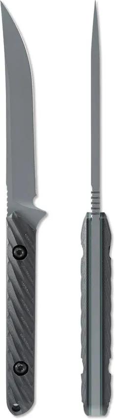 Toor Vespen Fixed Blade Phantom - CPM-M4 Stainless Gun-Kote Blade, Full Tang, Black G10 Handle, Kydex Belt Sheath by Toor